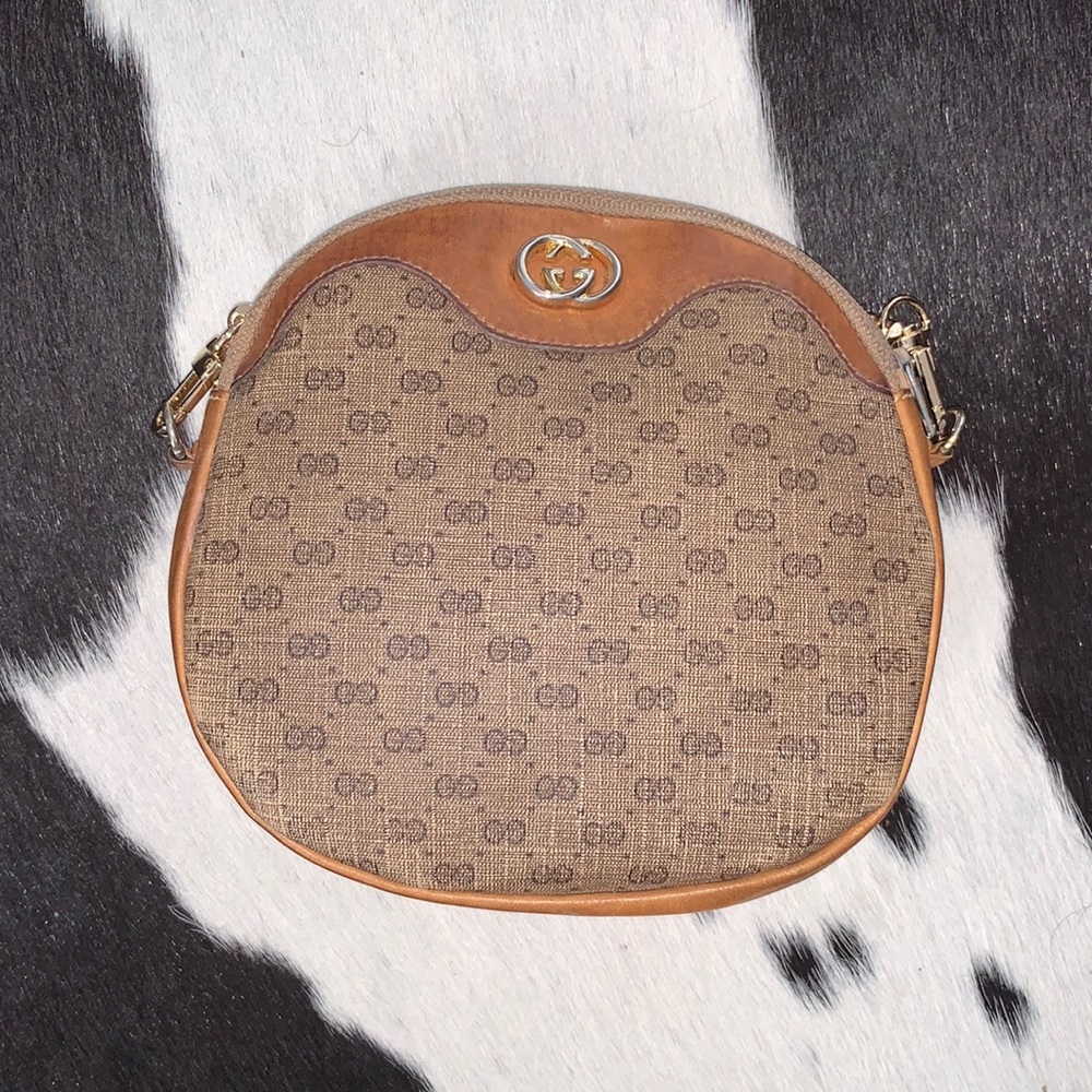 Gucci Vintage 70s Round Mini Canteen Crossbody Bag